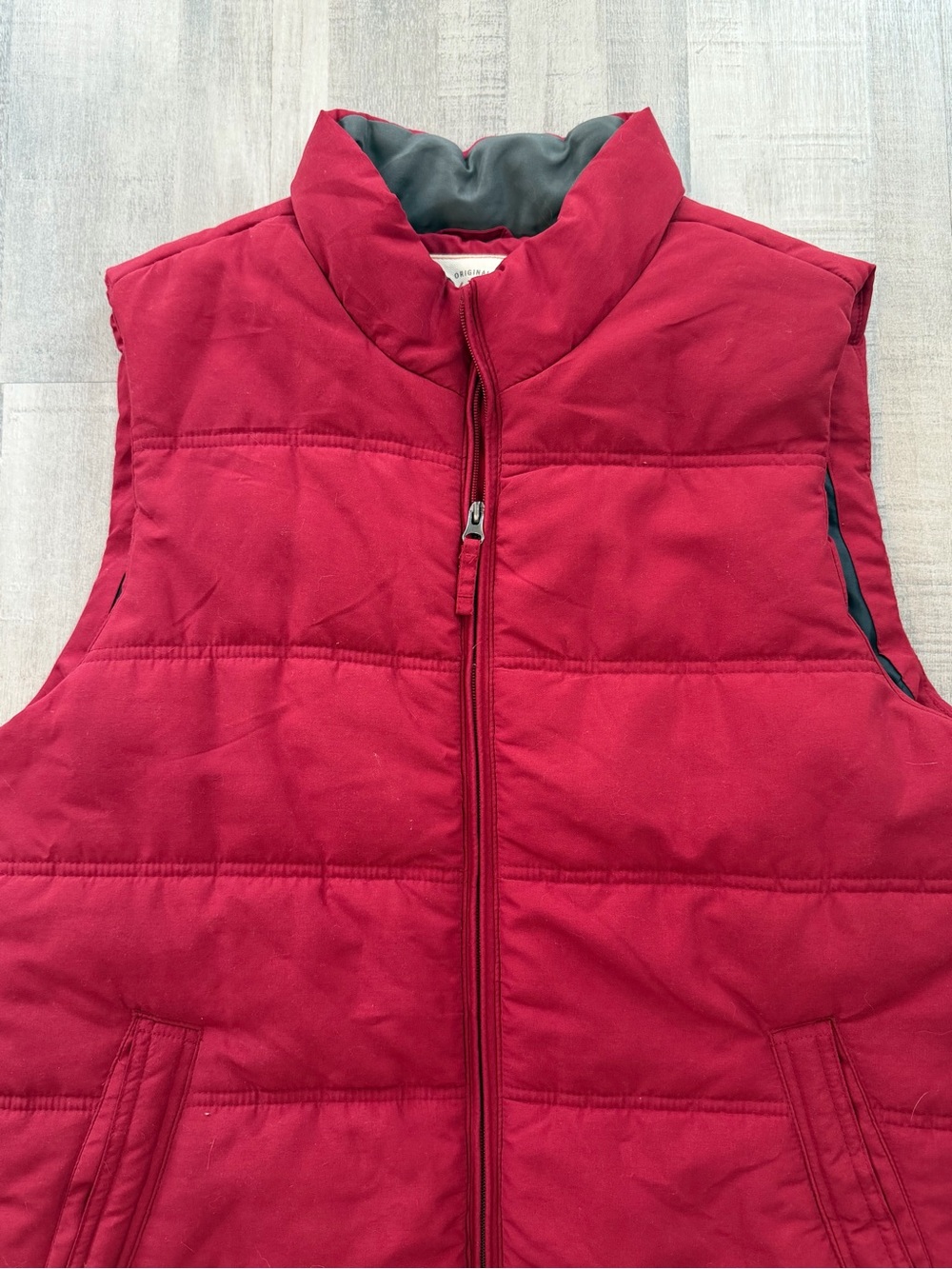 Weatherproof Vintage Men’s M Red Quilted Puffer Vest Full Zip Insulated
